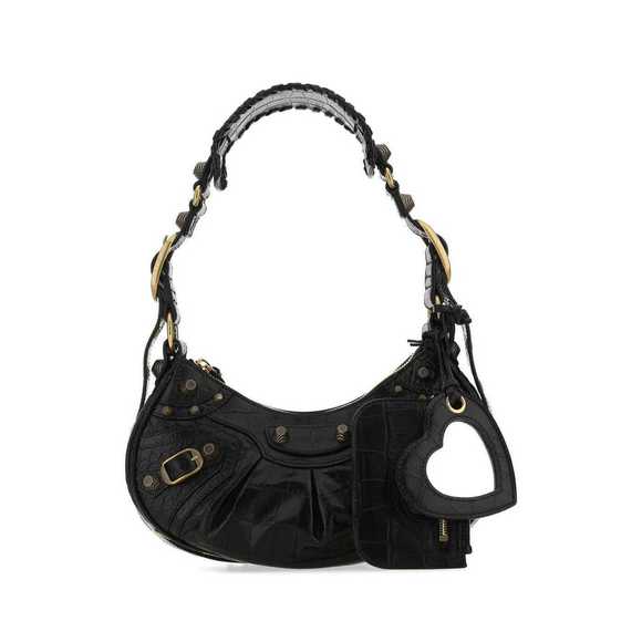 Balenciaga Le Cagole Leather Shoulder Bag Black - Picture 1 of 3